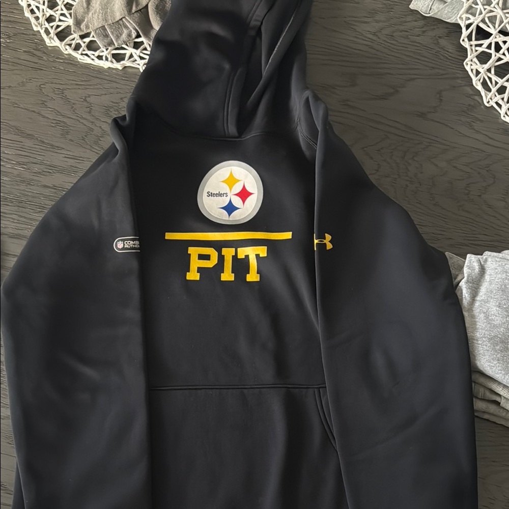 Under Armour Black Pittsburgh Steelers PIT Pullover Hoodie